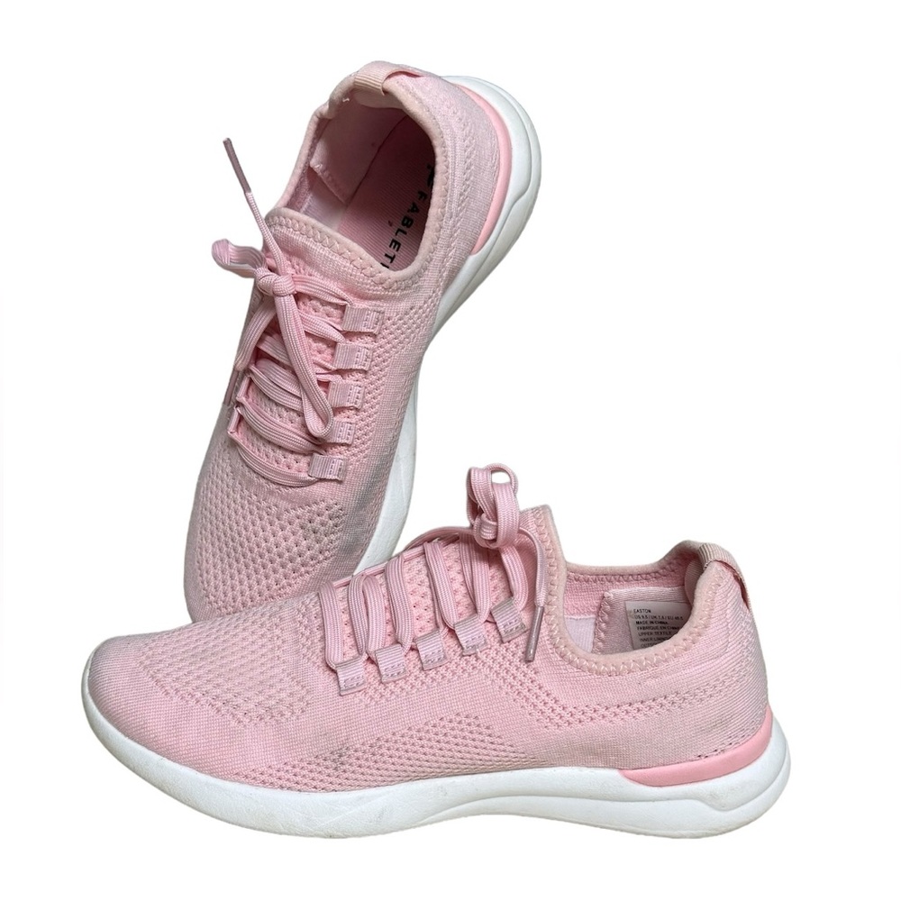 Fabletics Women’s Knit Running Sneakers Pink Size 7.5 Lightweight Comfort